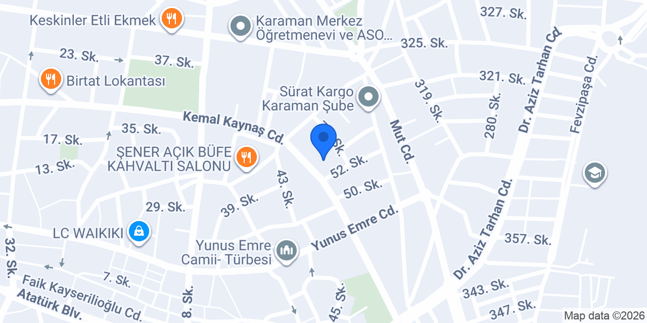 ERGÜL MOBİLYA konumu