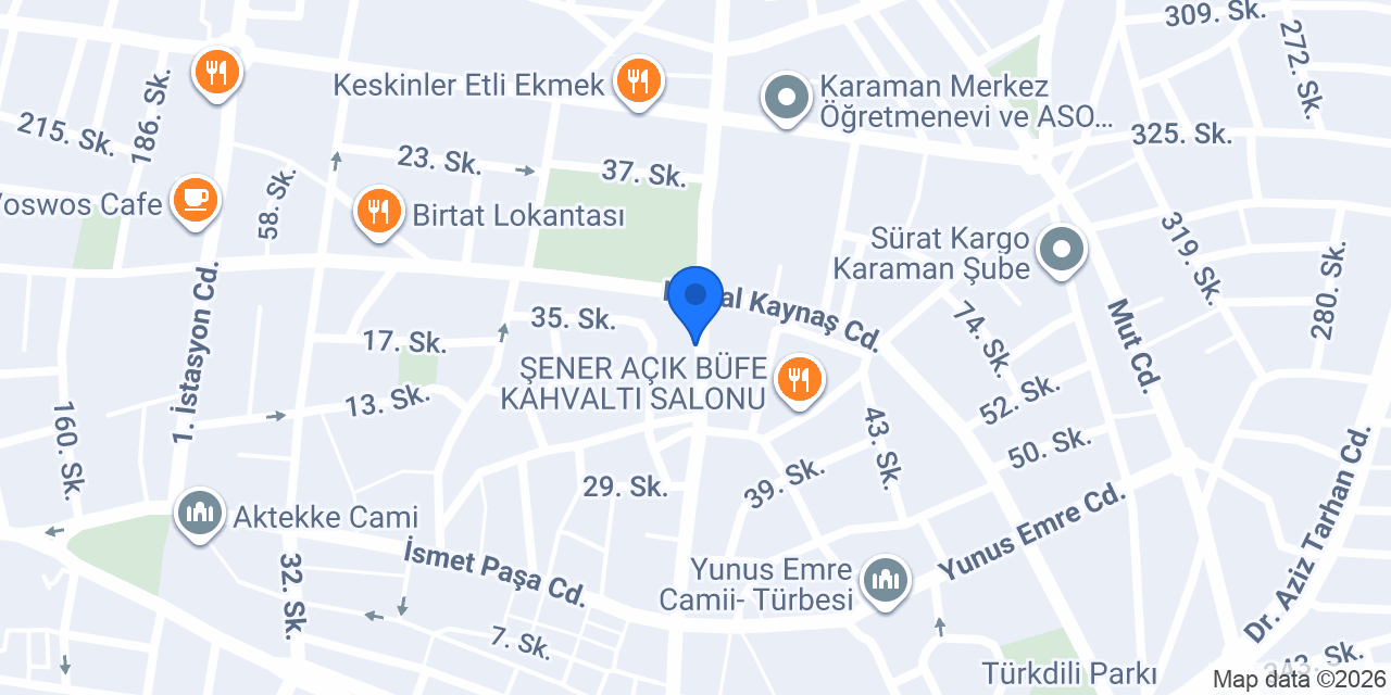 Kervan Pastanesi konumu