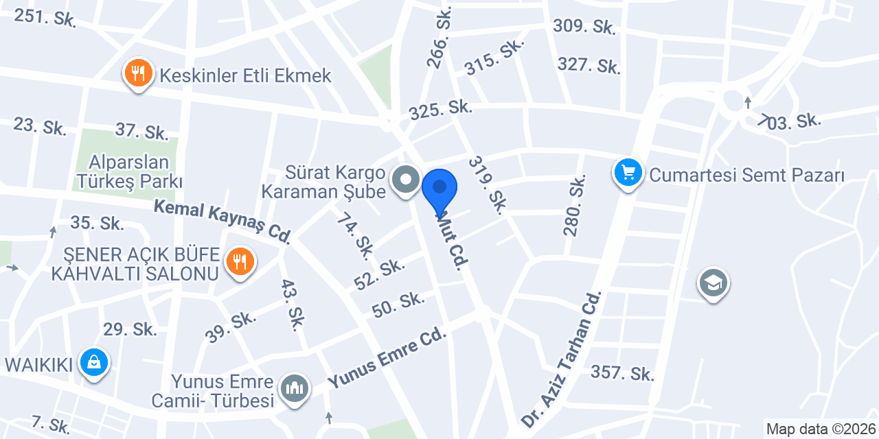 Karaman Konfor konumu