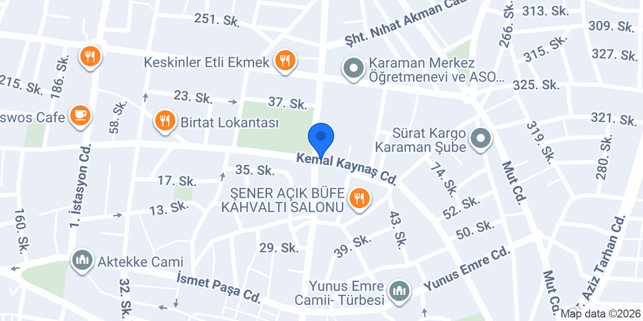 Atçeken Otomotiv konumu