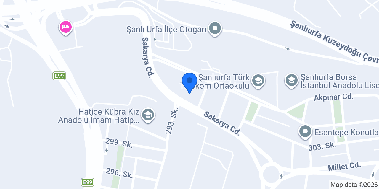 ŞANLIURFA ÖZ GÜLARAS TURİZM konumu