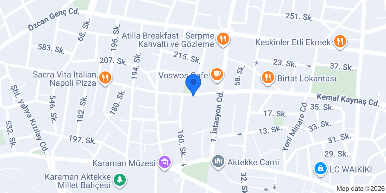 Milklaç Karaman konumu
