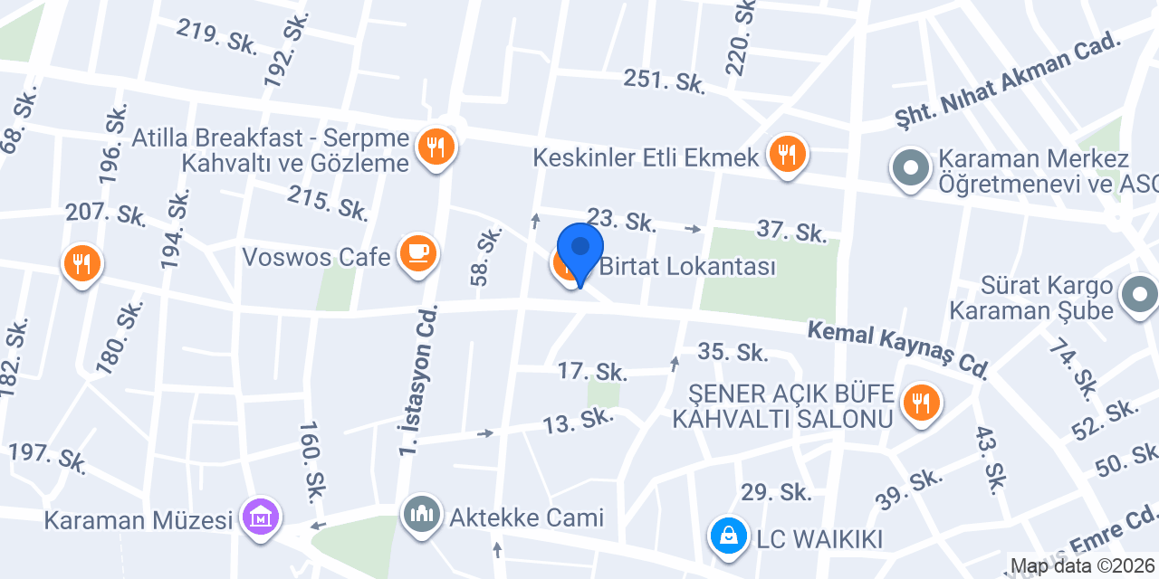 Özgürüm Rent a Car konumu