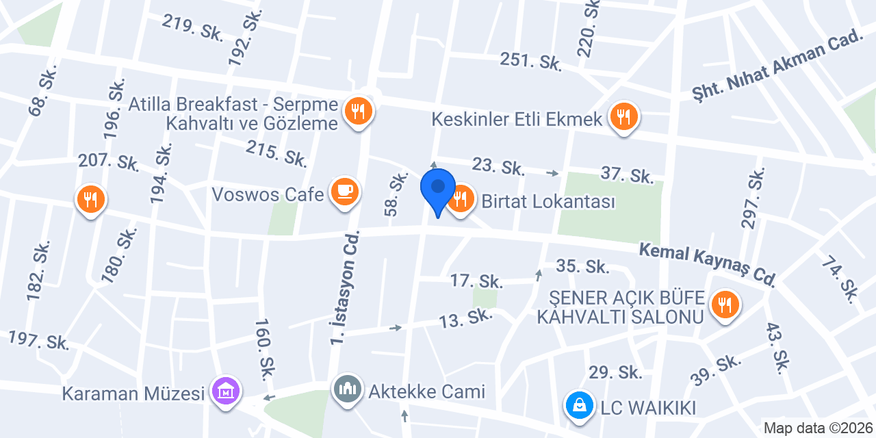 Palmiye Tost konumu