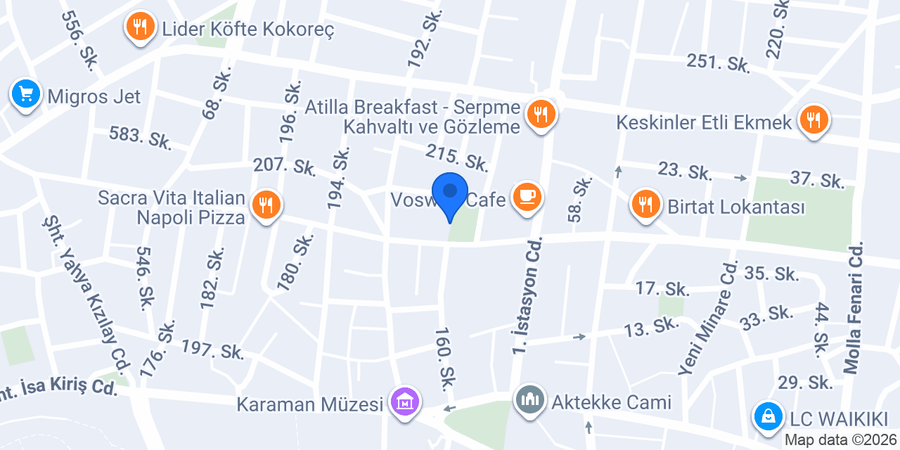 Tunç Spor Merkezi konumu