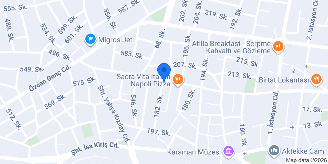 VOLTA KARAMAN FABRİKA SATIŞ MAĞAZASI konumu