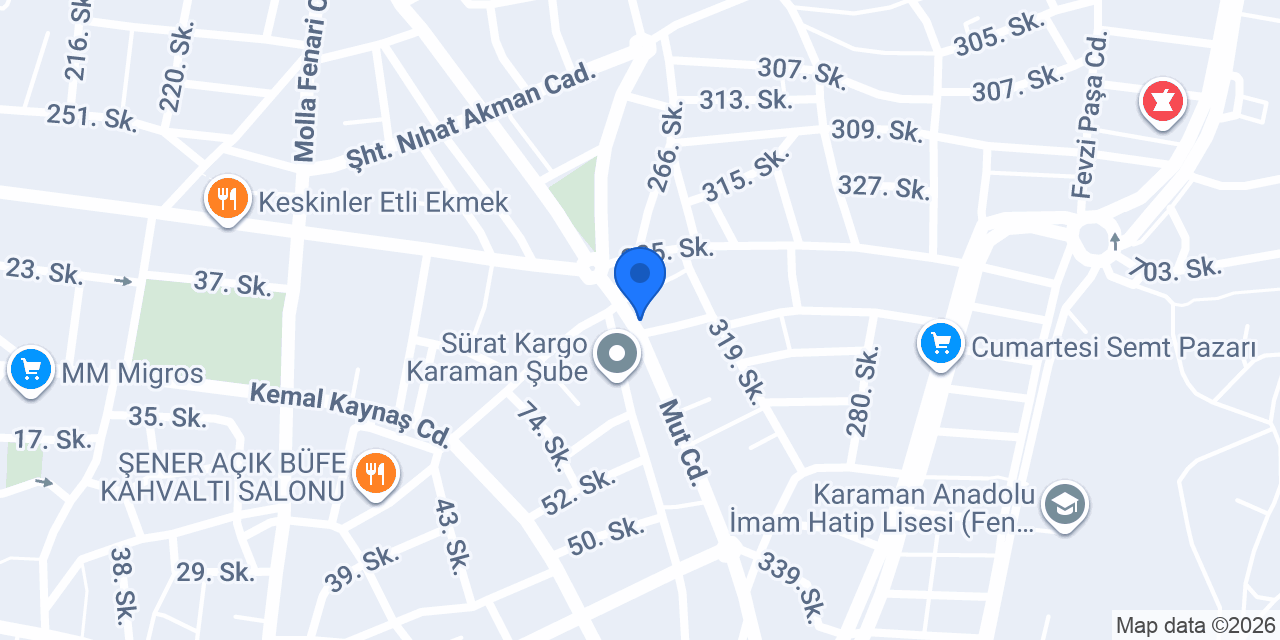 PEK YAPI konumu
