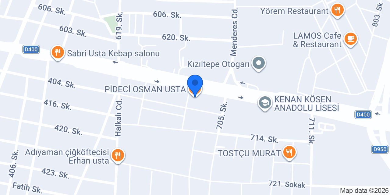 PİDECİ OSMAN USTA konumu