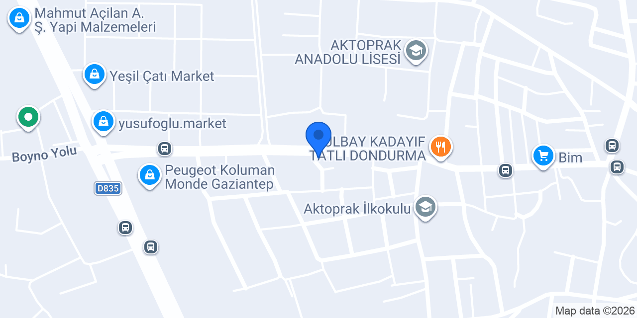 Aktoprak Kristal Seramik konumu