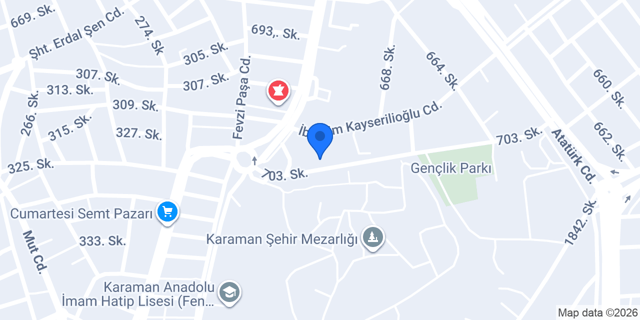 Karaman 6. Noterliği konumu