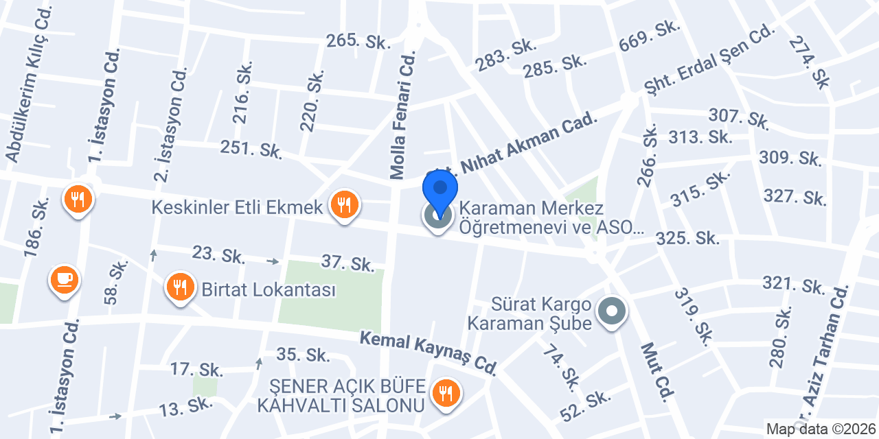 Rüya çicekçilik çikolata karaman konumu