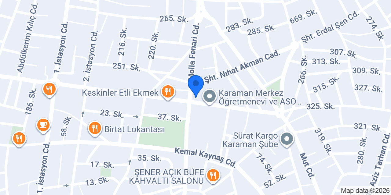 Kübra Mantı konumu