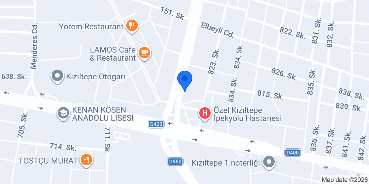 UPS KARGO KIZILTEPE ŞUBESİ konumu