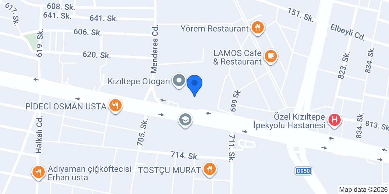 KIZILTEPE OTOGAR TAKSİ konumu