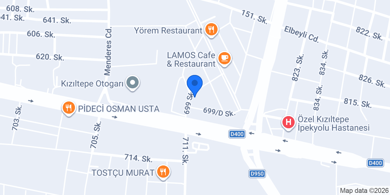 Kızıltepe Gece dönercisi konumu