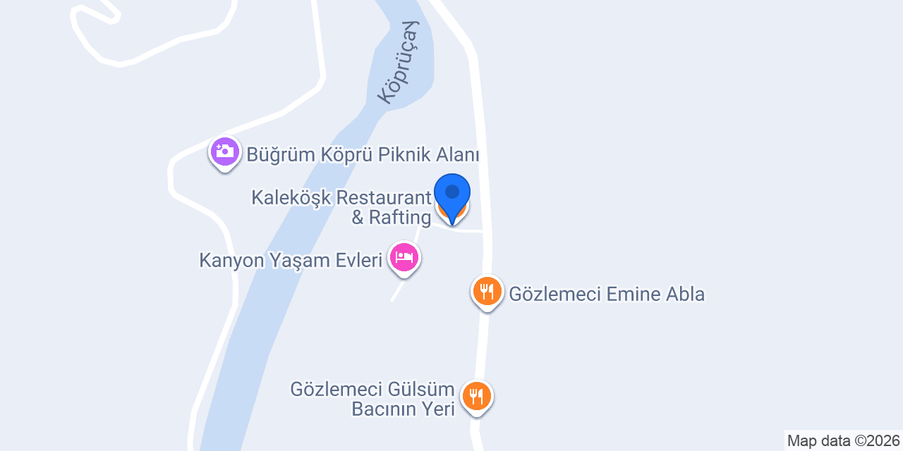 Kaleköşk Restaurant & Rafting konumu