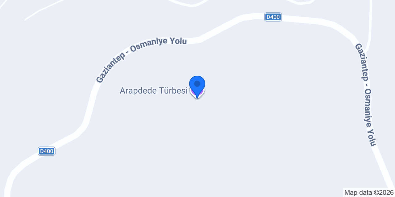 Arapdede Türbesi konumu