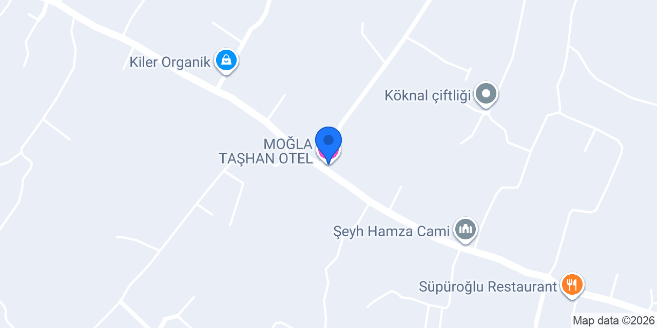 MOĞLA TAŞHAN OTEL konumu