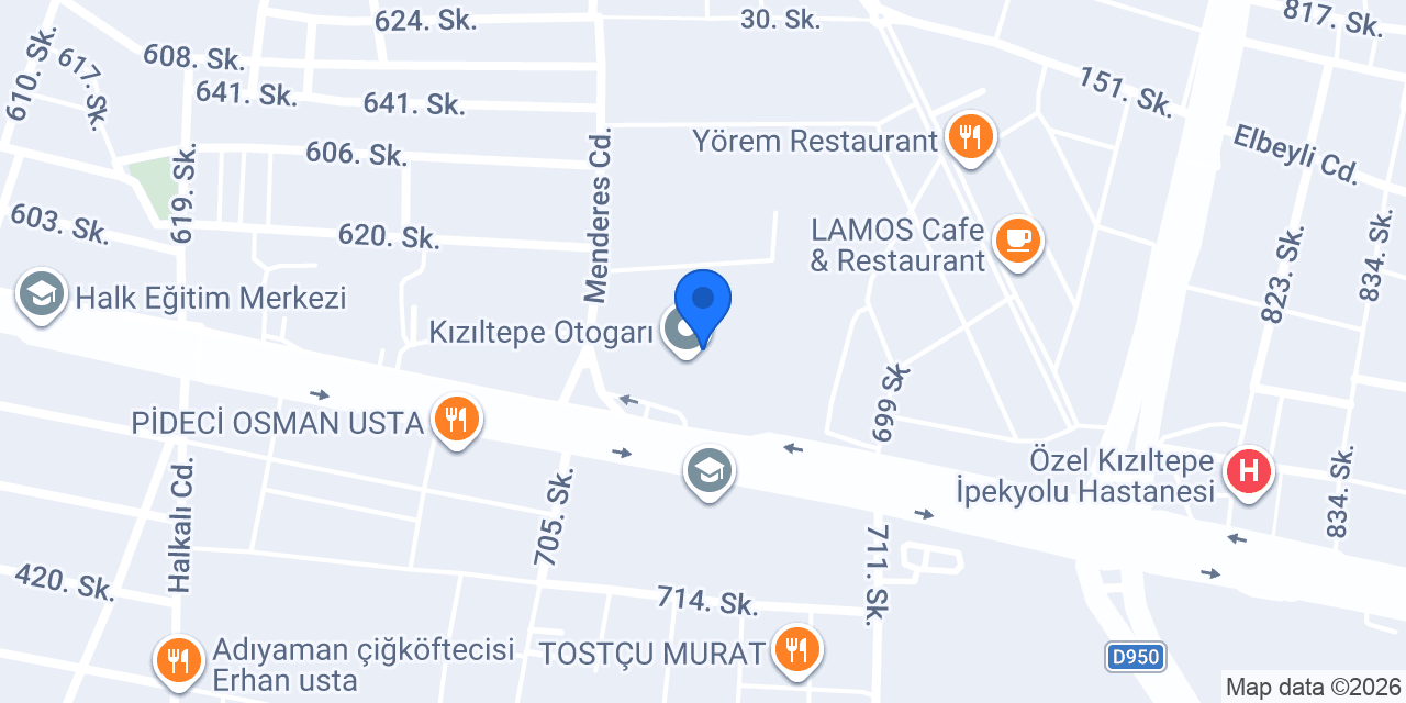 Lider Batman Turizm Kızıltepe konumu