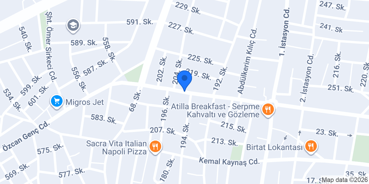 Şahin Auto Center konumu