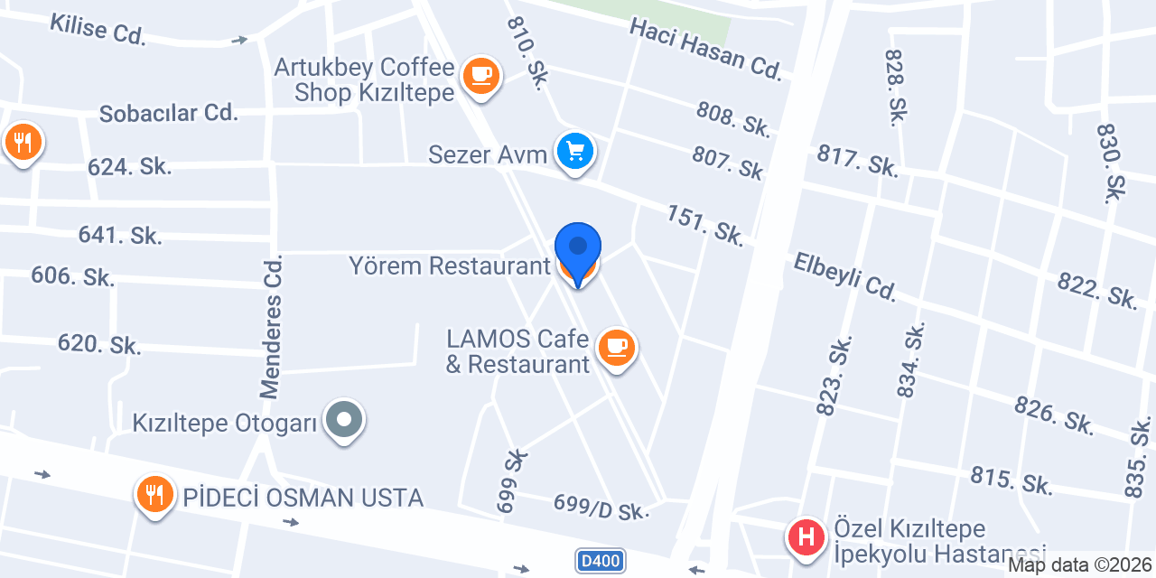 Yörem Restaurant konumu
