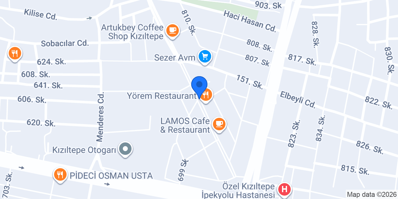 Davut Selim Kızıltepe Şube konumu