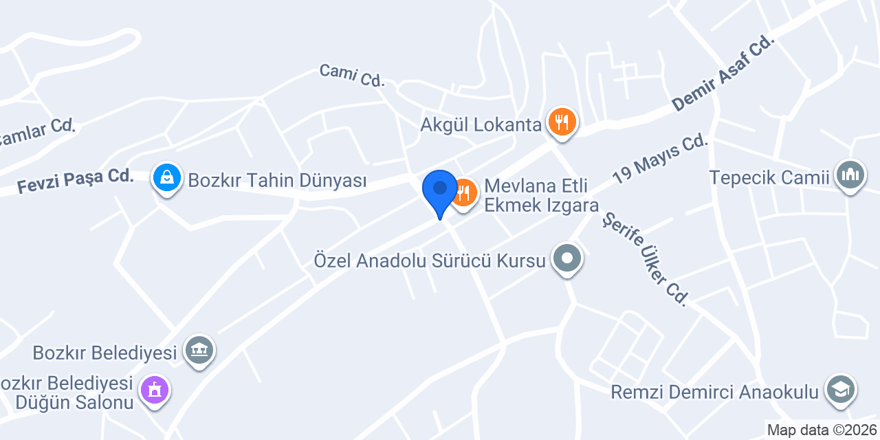 Bozkır Oteli konumu