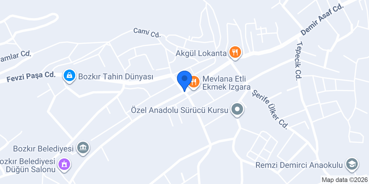Bozkır Uyar İnşaat konumu