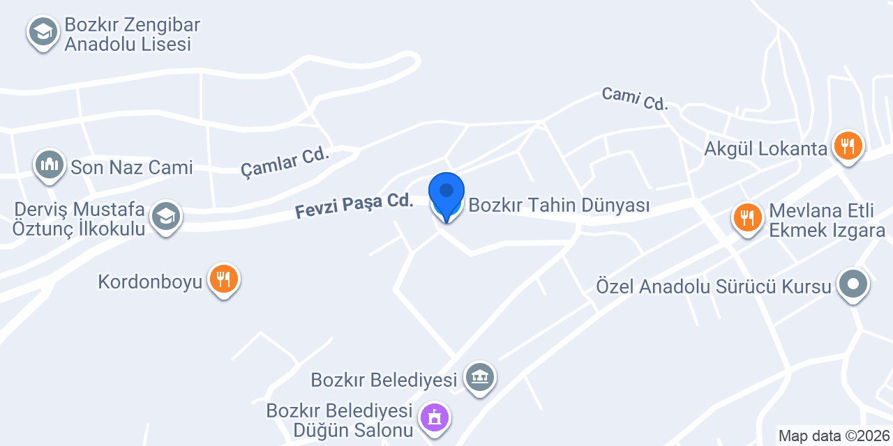 Bozkır Tahin konumu