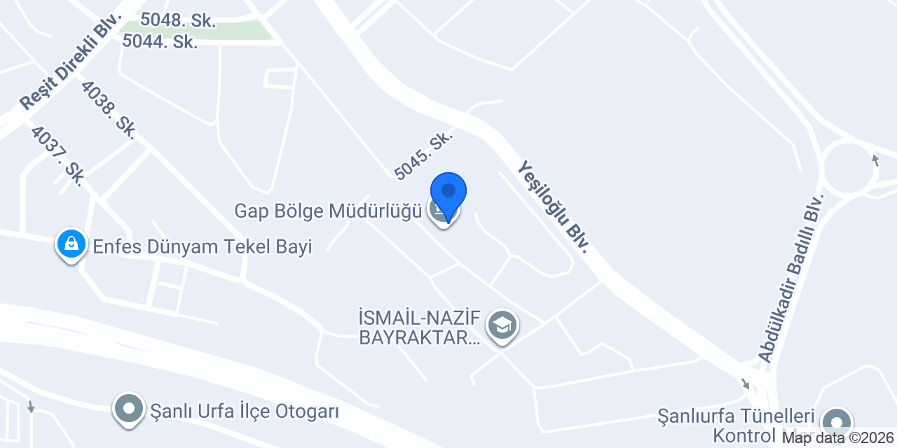 Gap Bölge Müdürlüğü konumu