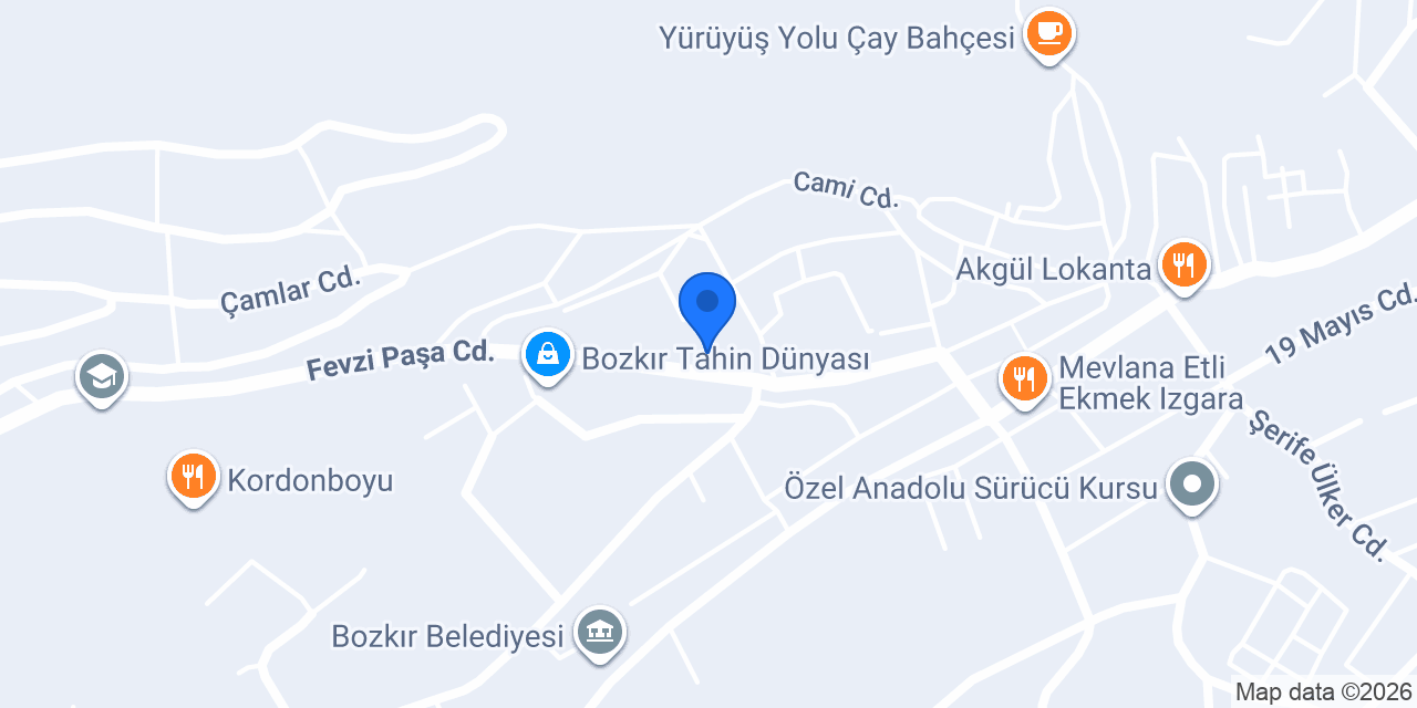 Halkbank Bozkır Şubesi konumu
