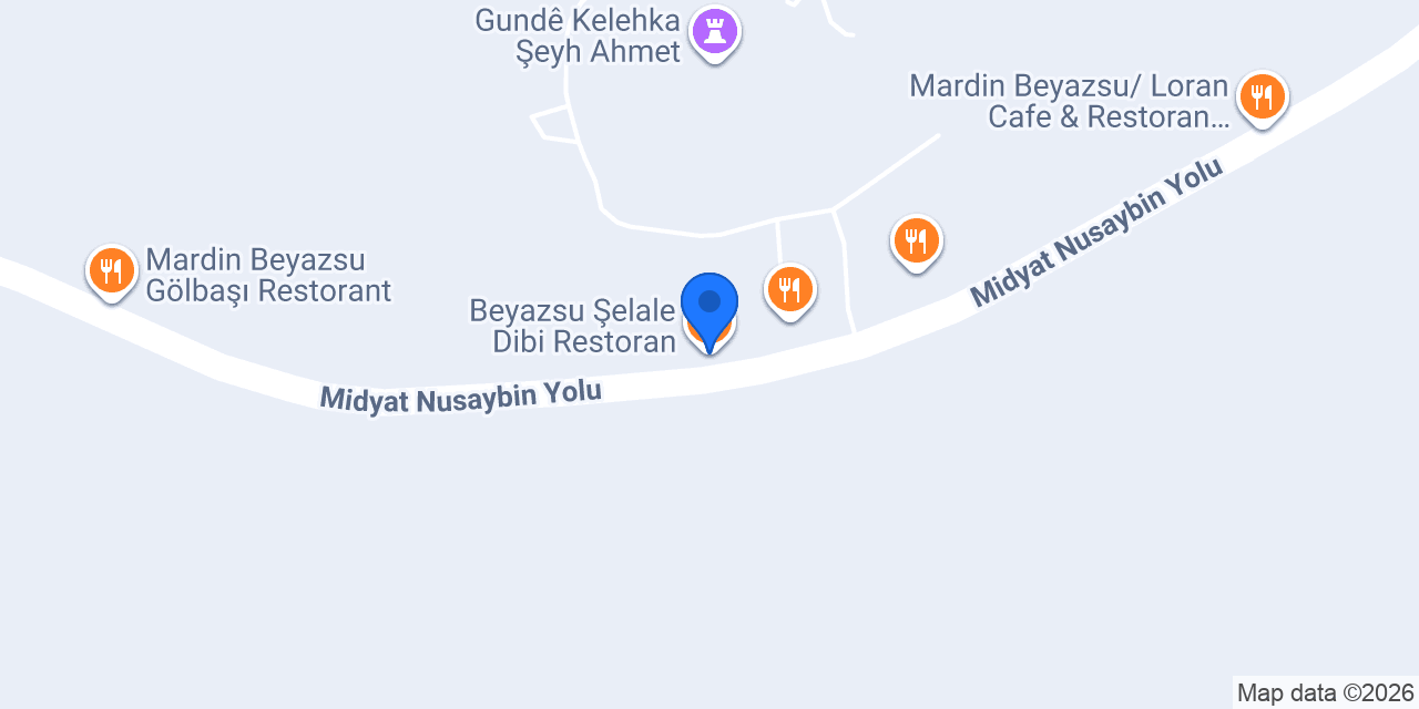 Beyazsu Şelale Dibi Restoran konumu