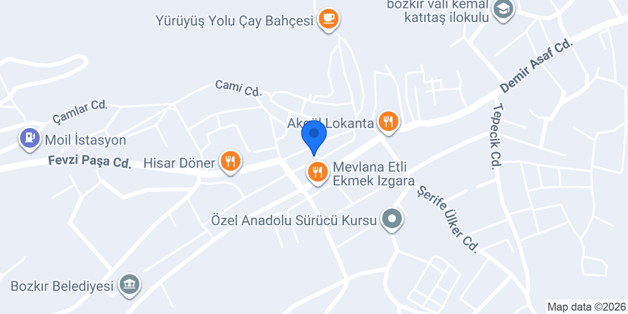 BOZKIR NOTERLİĞİ konumu