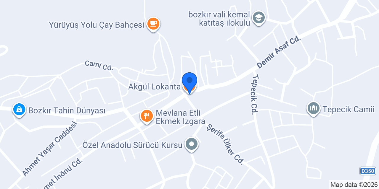 Akgül Lokanta konumu