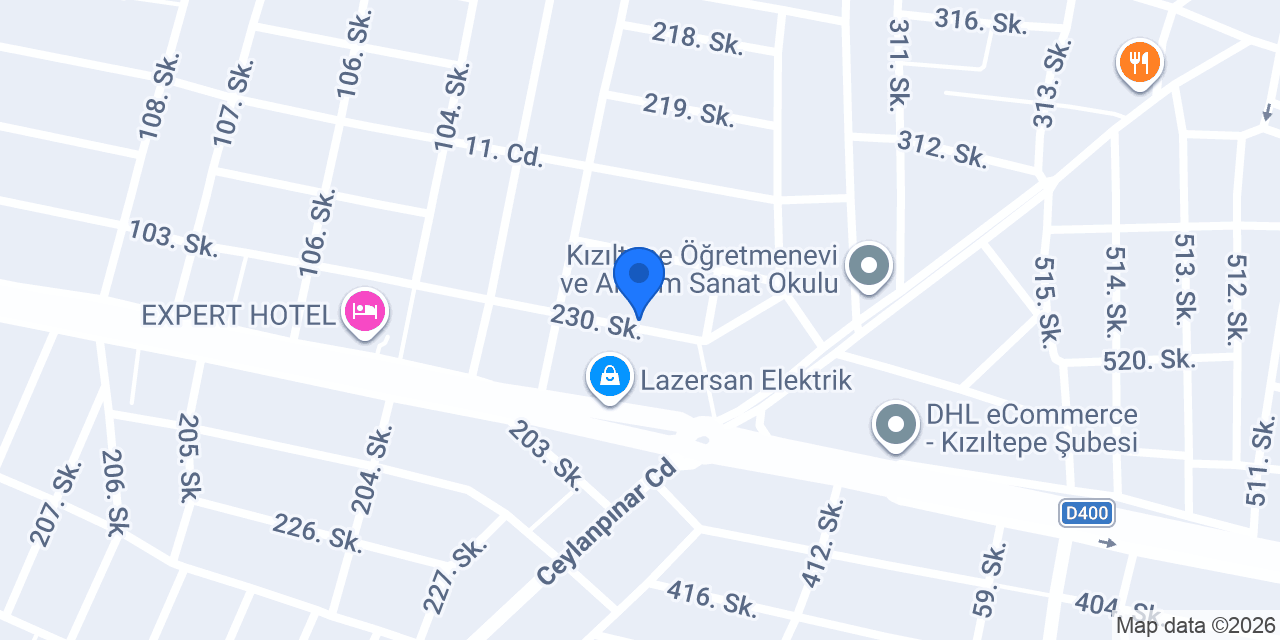 Lazersan Depo konumu