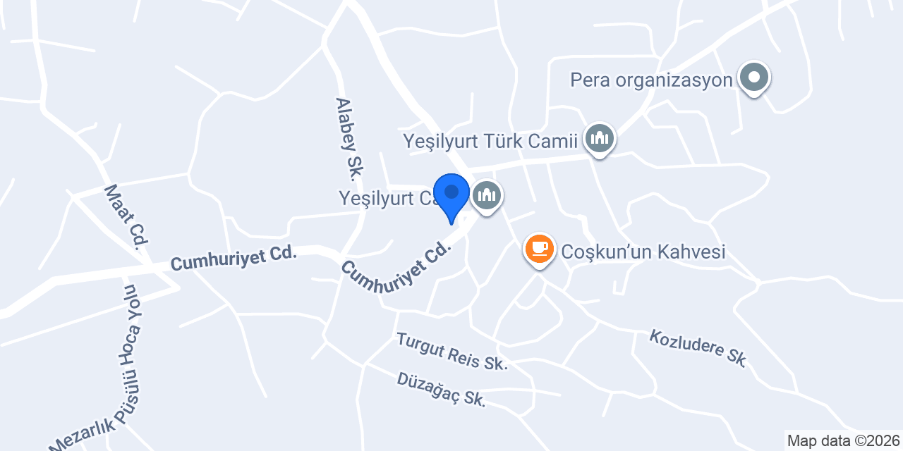 Yeşilyurt pide salonu konumu