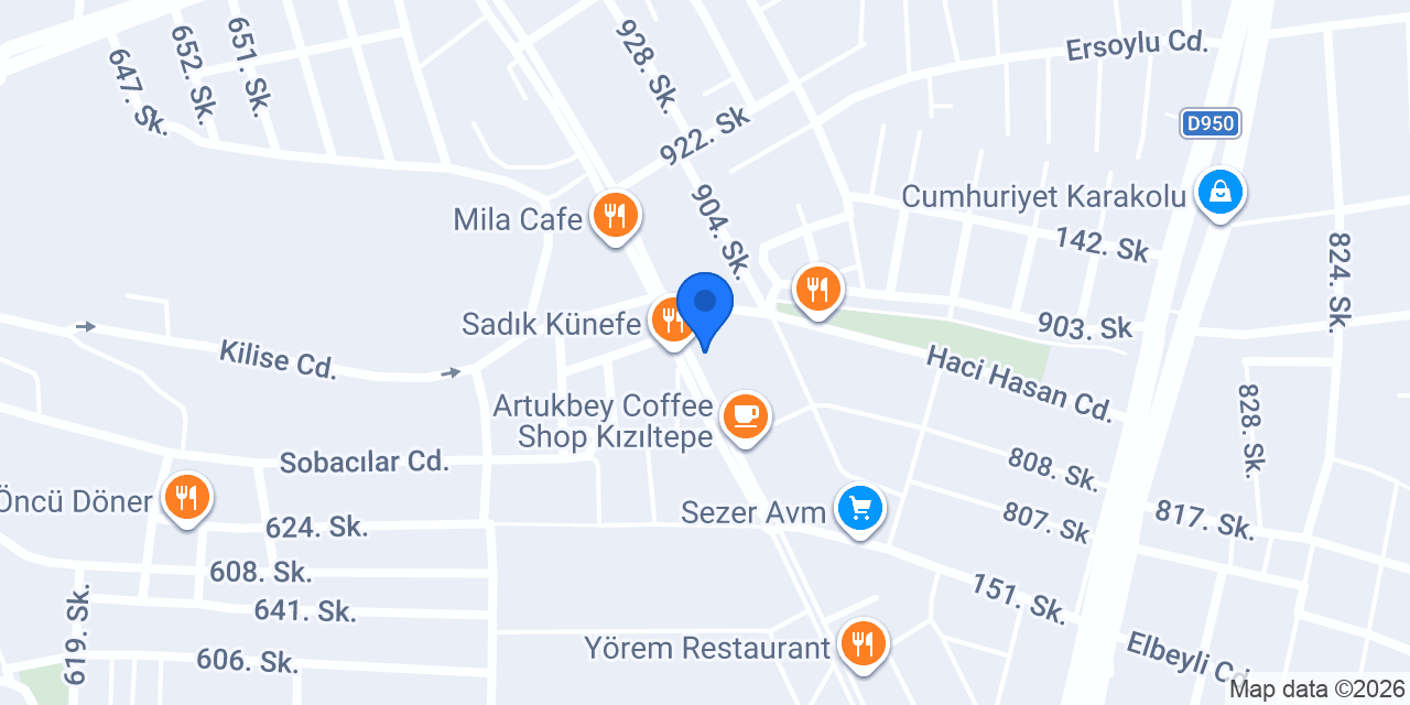 QNB Kızıltepe Şubesi konumu