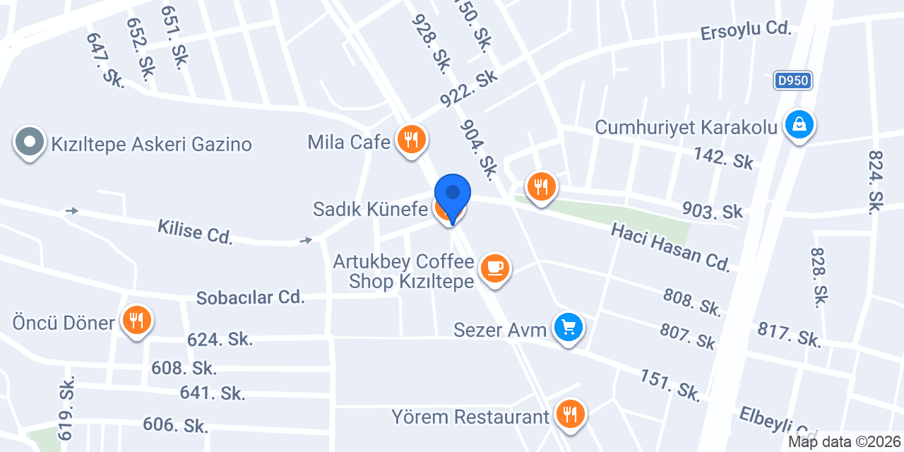 Gözde Kumru ve Pizza konumu
