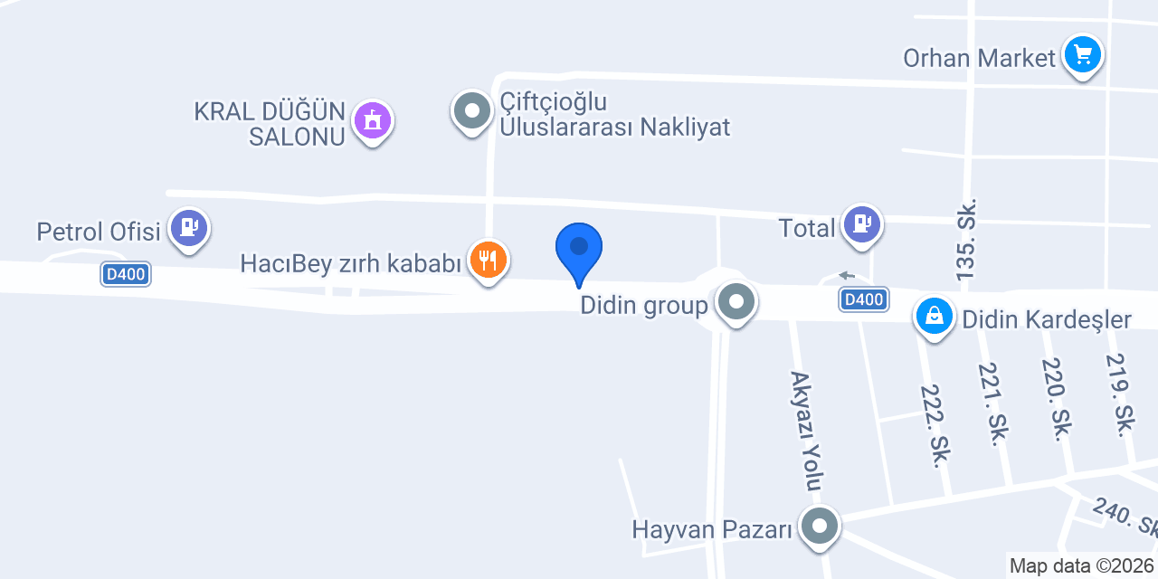TİMURAĞAOĞLU A.Ş. konumu