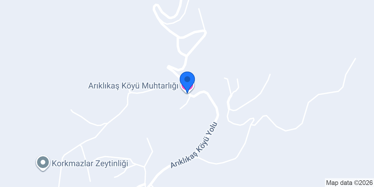 Arıklıkaş Köyü Muhtarlığı konumu