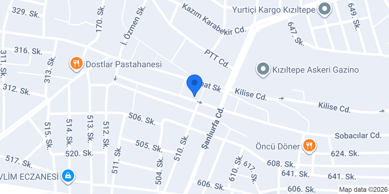 Biricik Dürüm Evi konumu