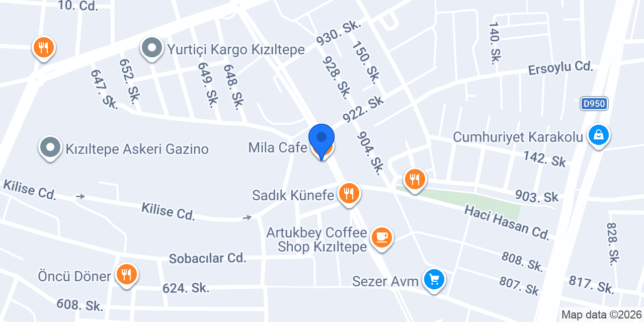 Mila Cafe konumu