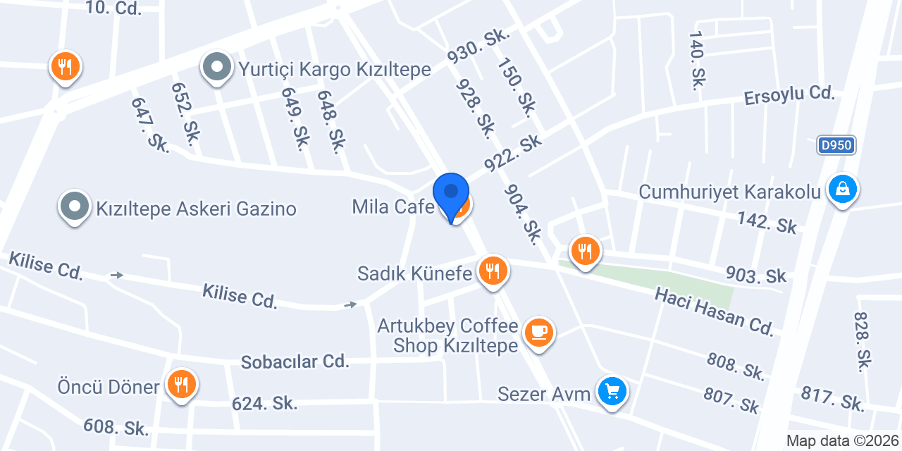 Komagene Etsiz Çiğ Köfte konumu