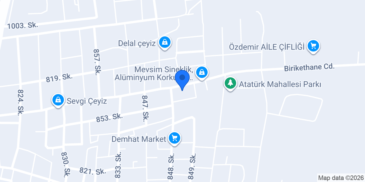Nehir Mobilya İmalat Atölyesi konumu