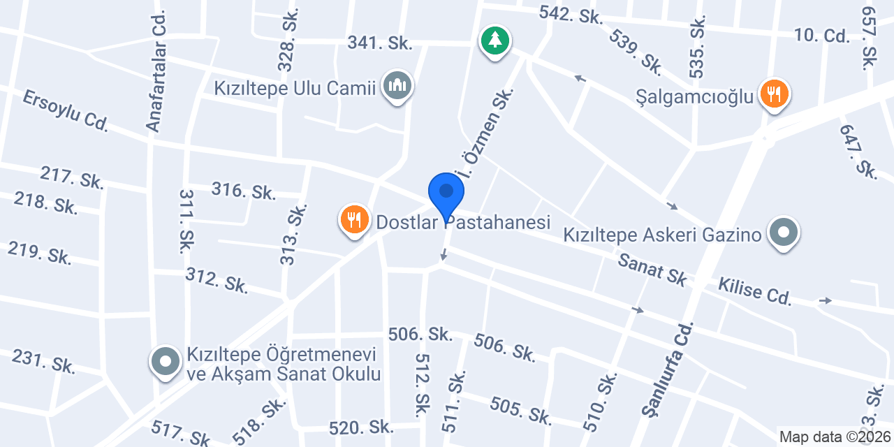 Has Antep Baklavaları Kızıltepe konumu