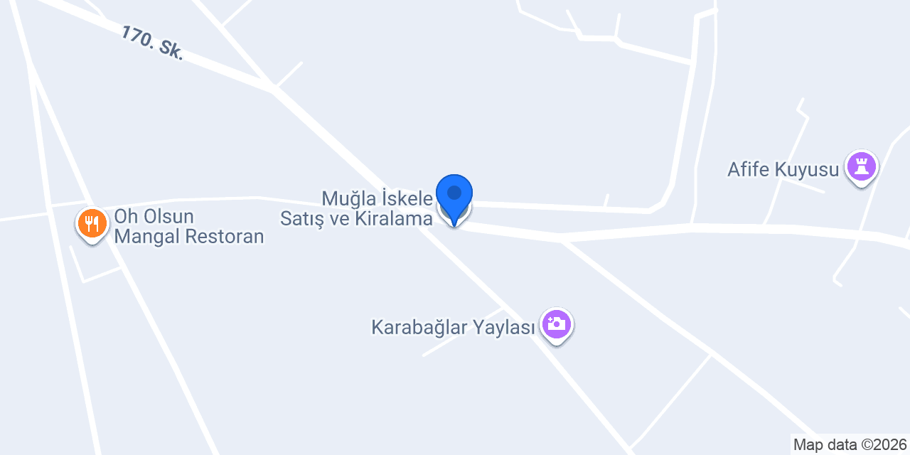 Muğla İskele Satış ve Kiralama konumu