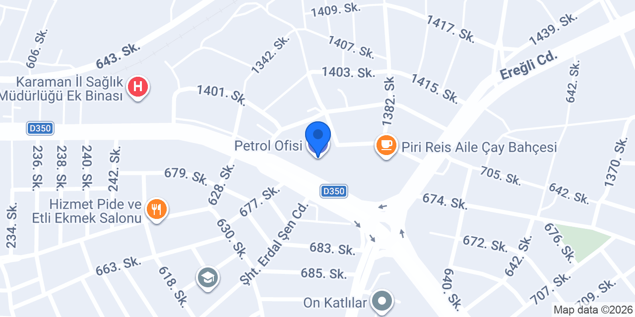 Petrol Ofisi konumu