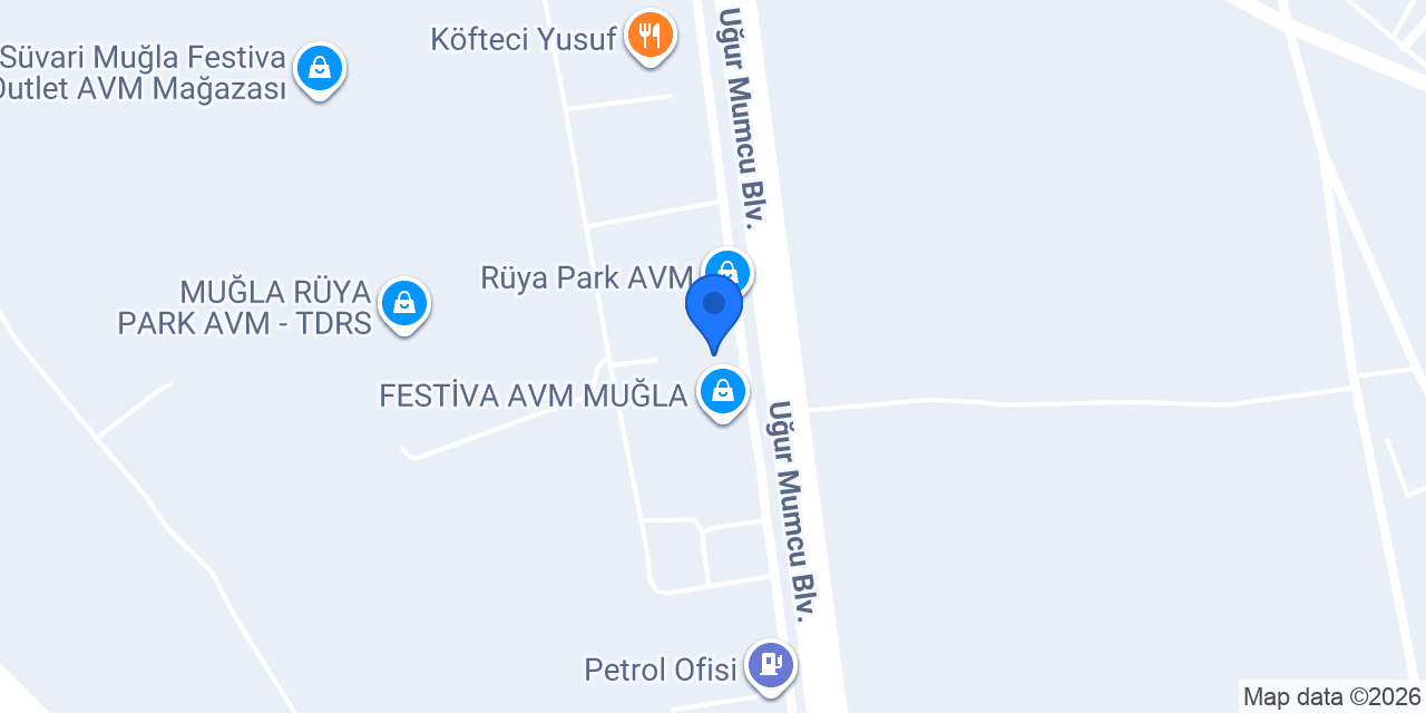 ebebek Muğla Festiva Outlet AVM konumu
