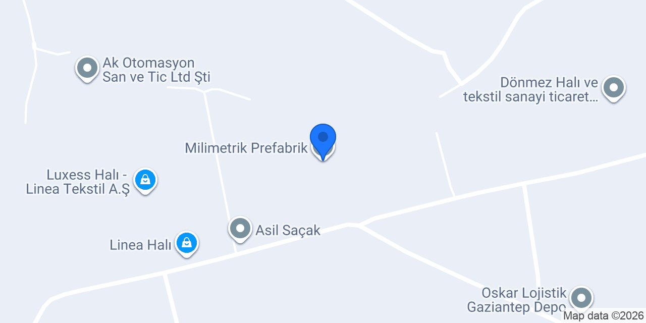 Milimetrik Prefabrik konumu