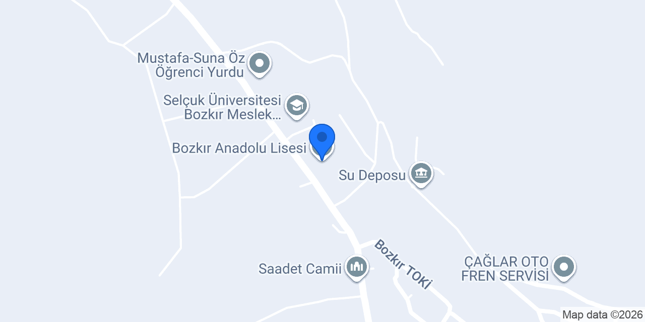 Bozkır Anadolu Lisesi konumu
